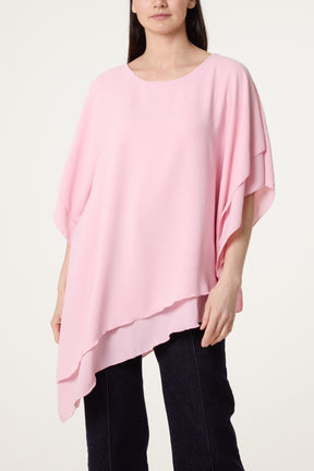 Asymmetric Double Frill Blouse