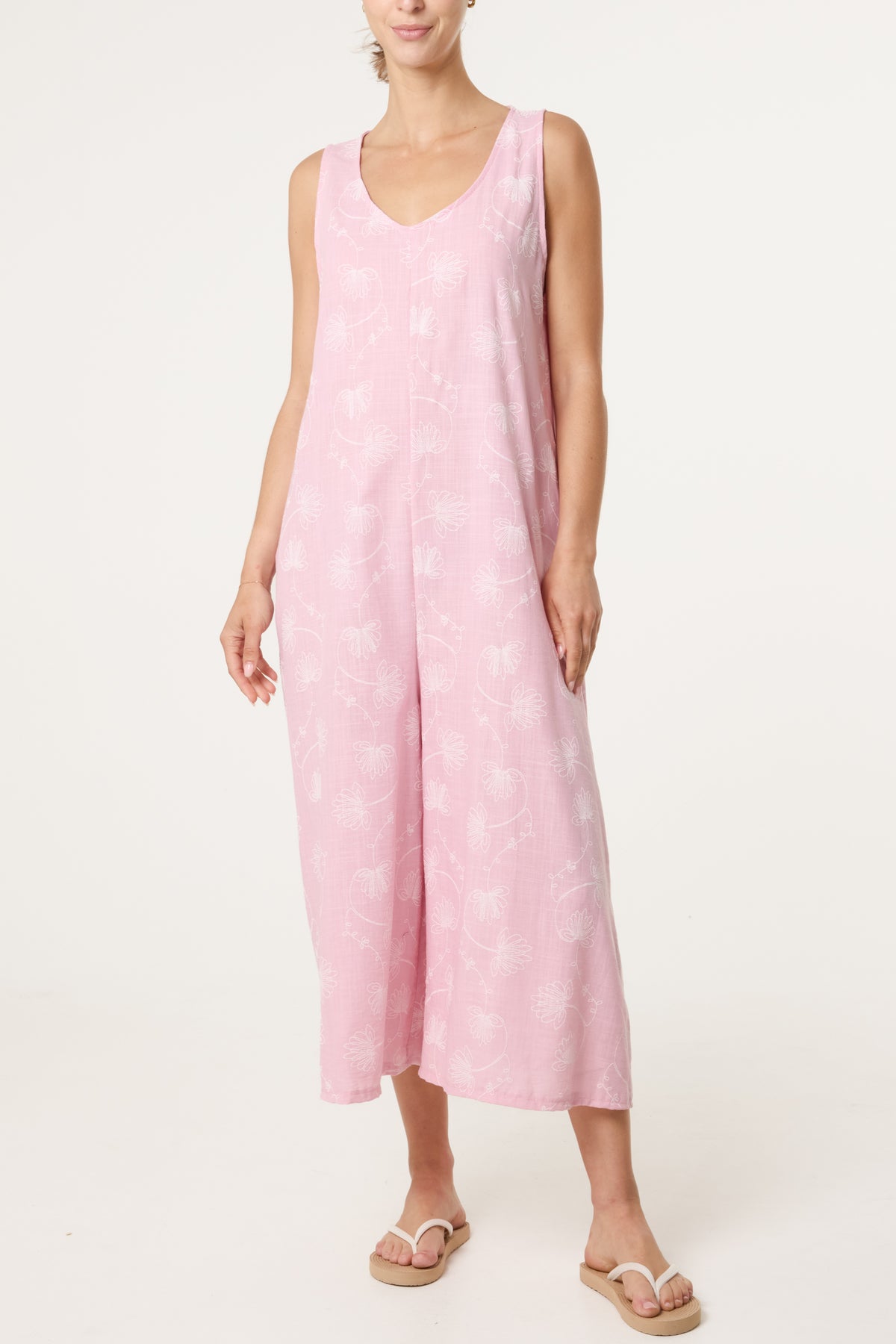 Leaf Print Jumpsuit