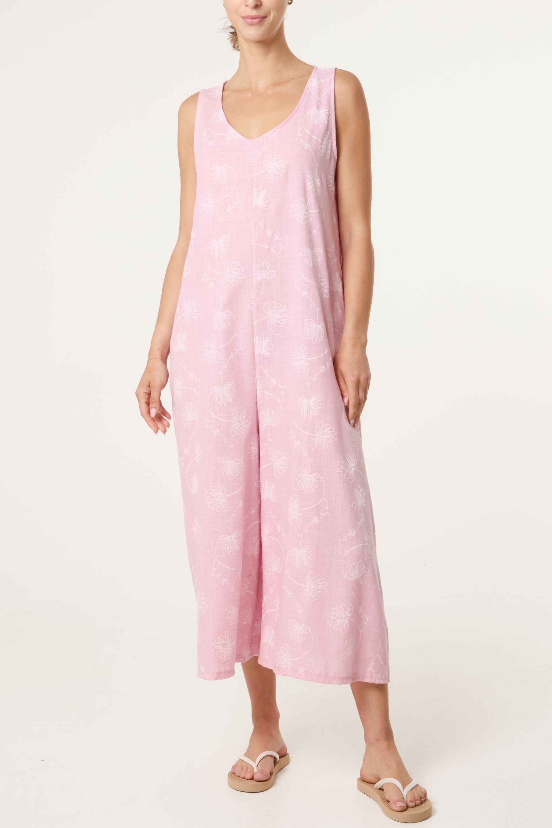 Leaf Print Jumpsuit