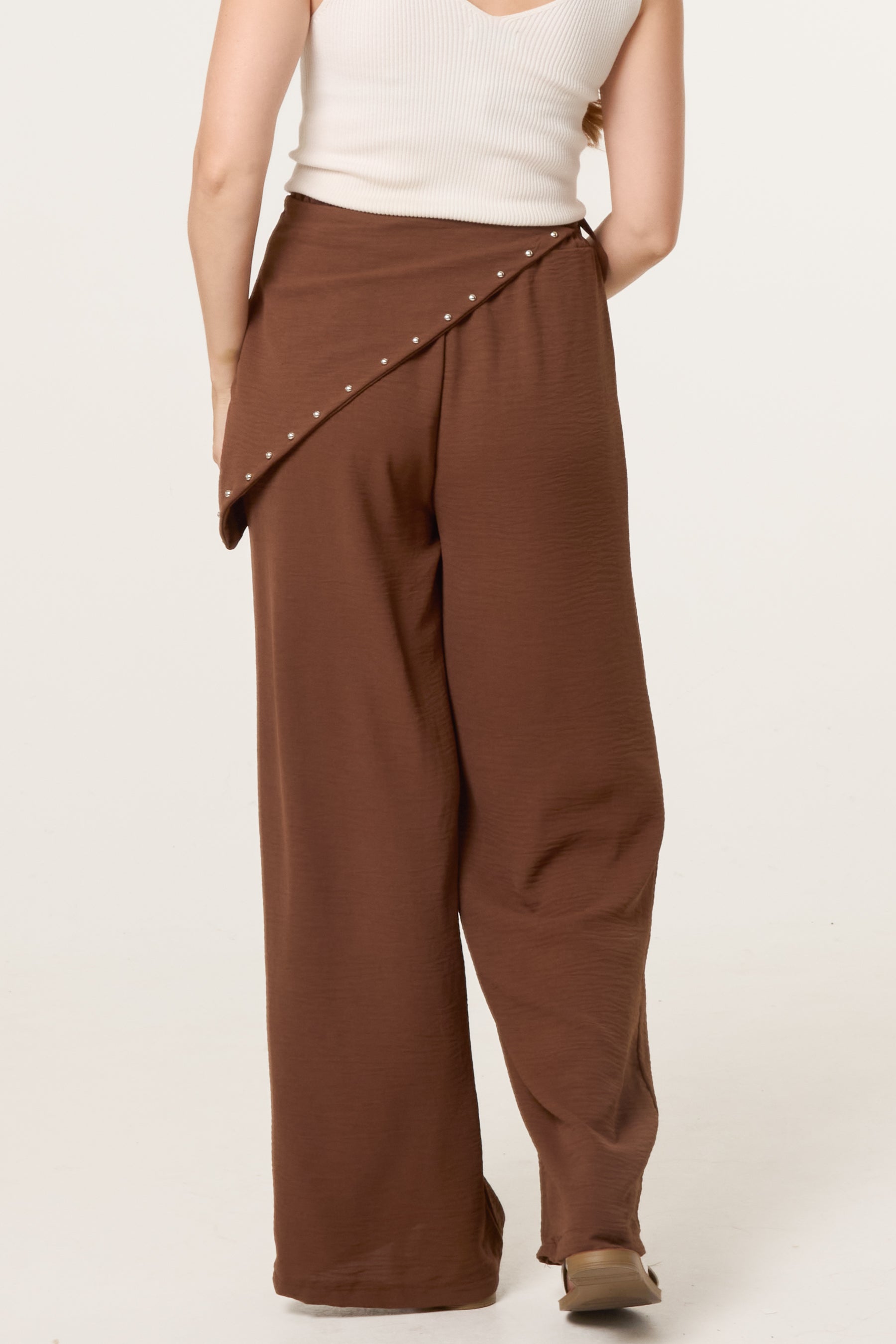 Tie Side Studded Trouser