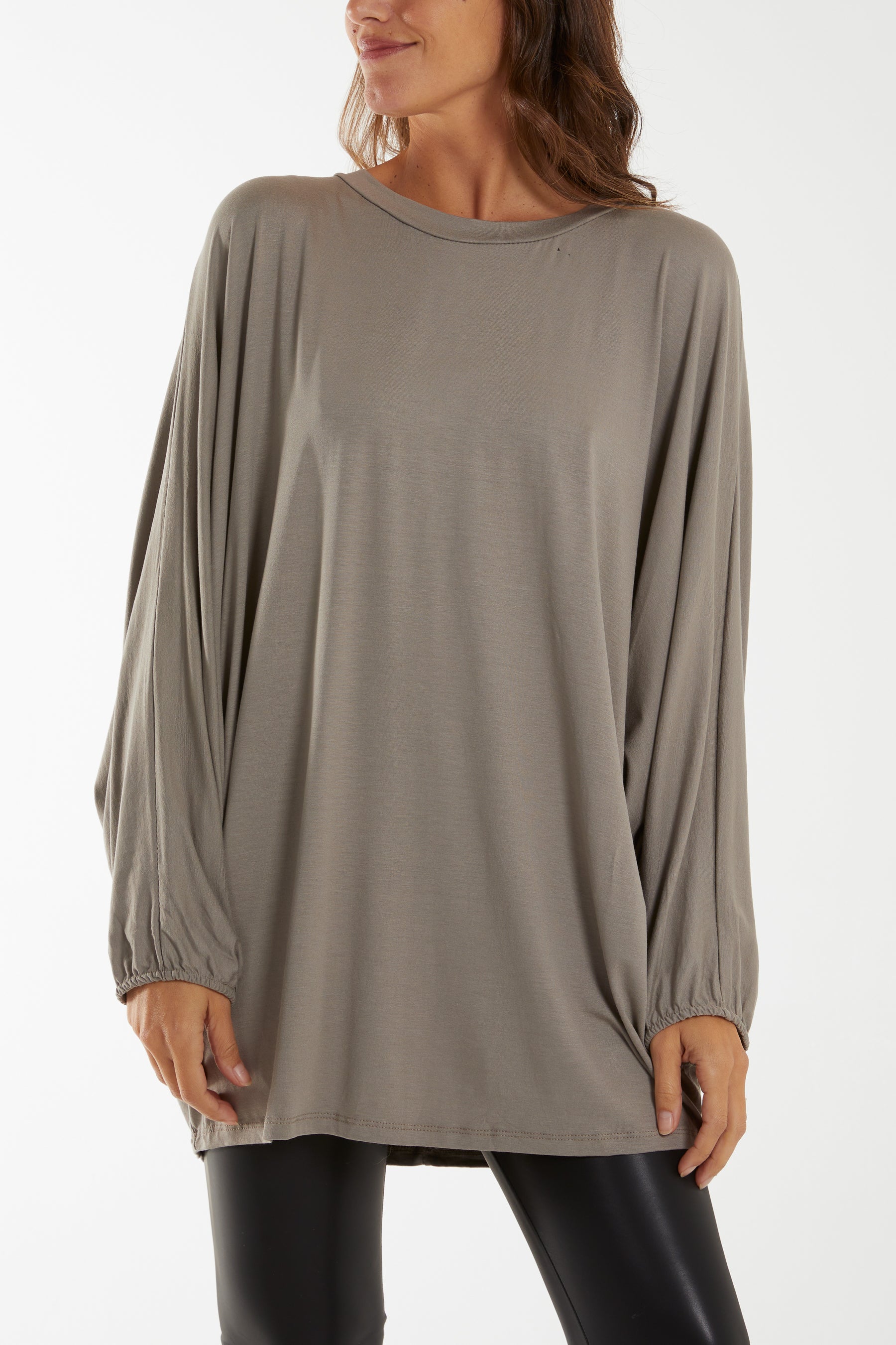 Batwing Long Sleeve Oversized Top