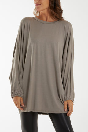 Batwing Long Sleeve Oversized Top