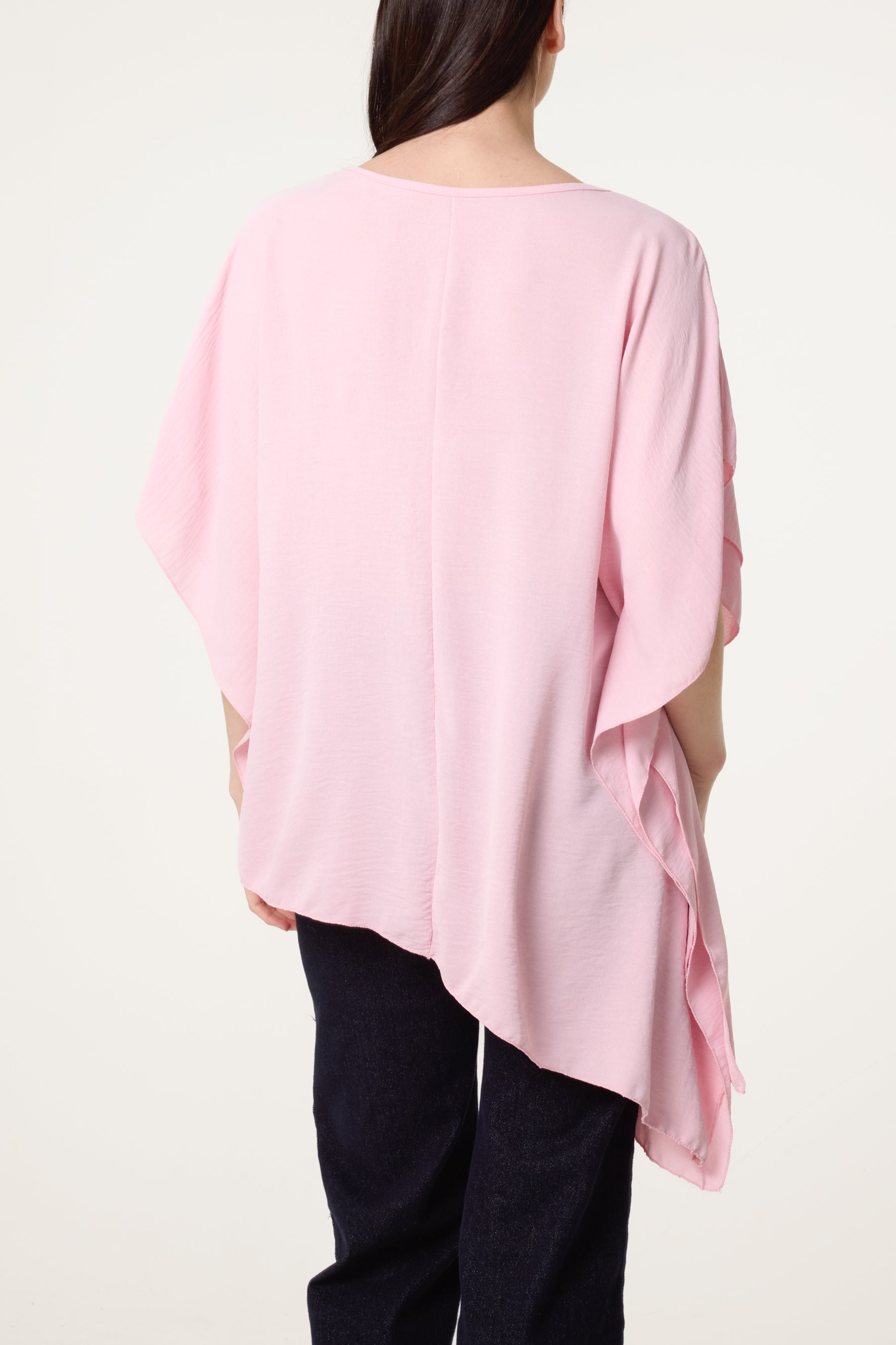 Asymmetric Double Frill Blouse