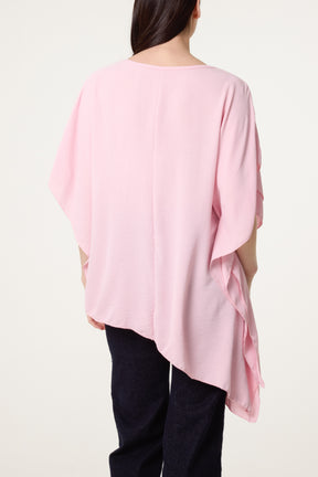 Asymmetric Double Frill Blouse