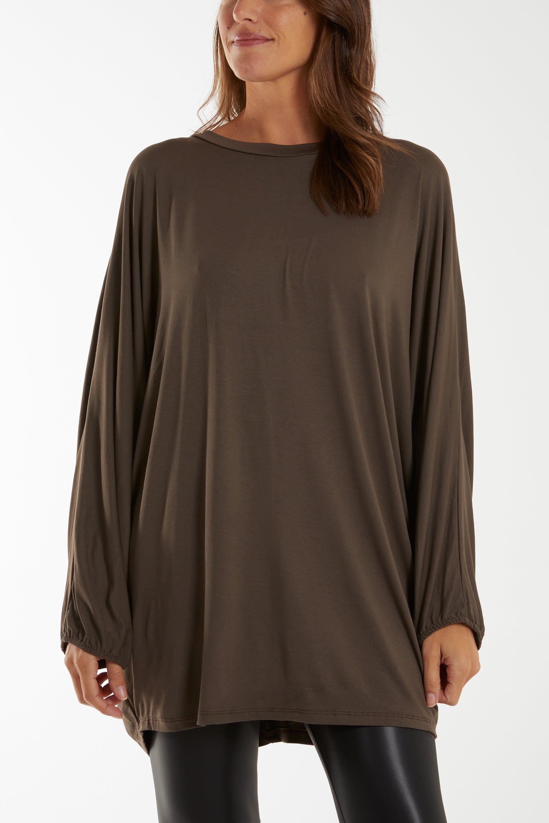 Batwing Long Sleeve Oversized Top