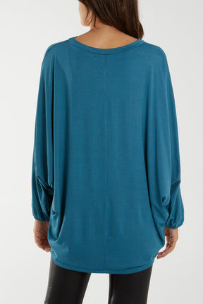 Batwing Long Sleeve Oversized Top