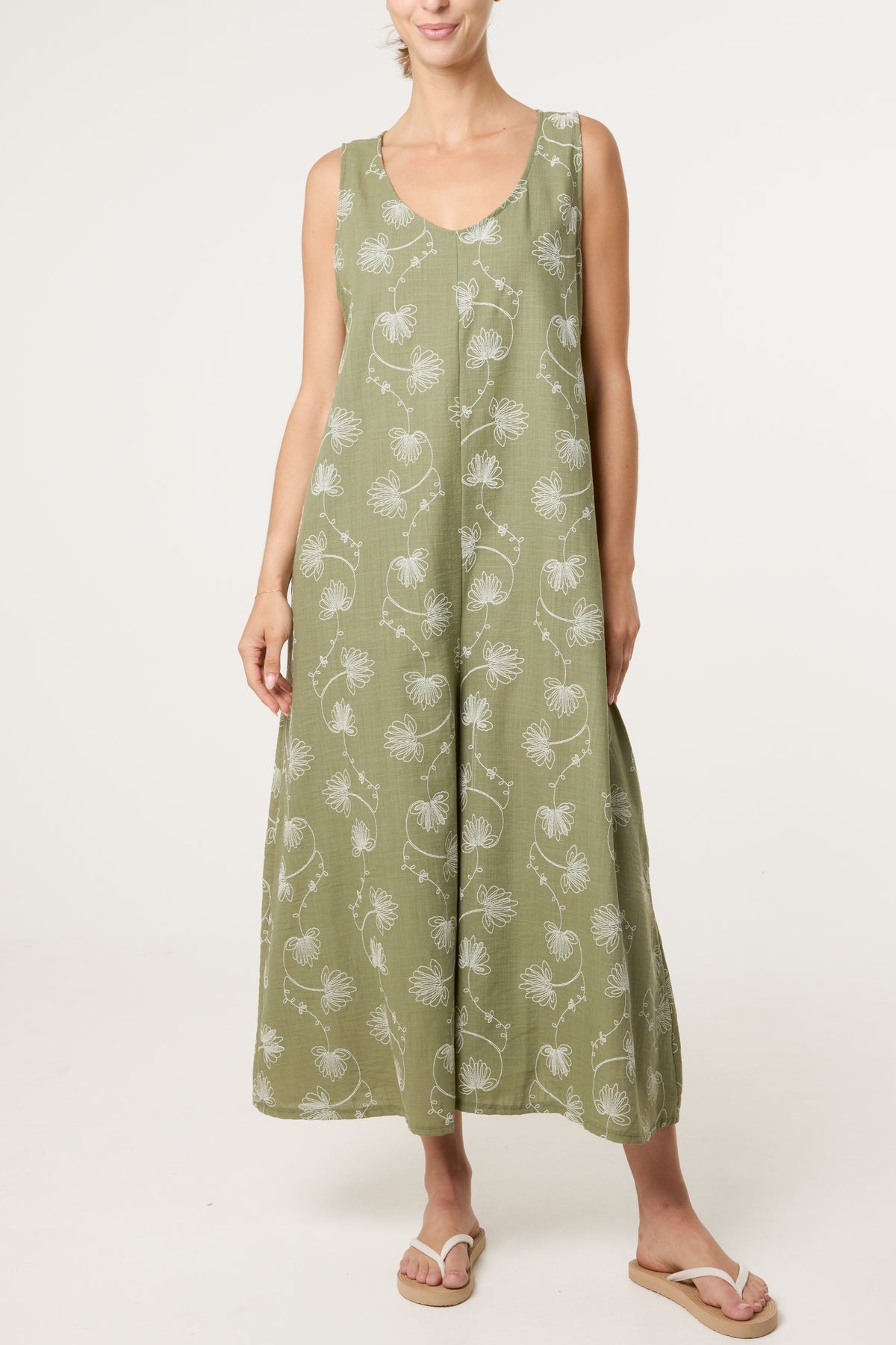 Leaf Print Jumpsuit