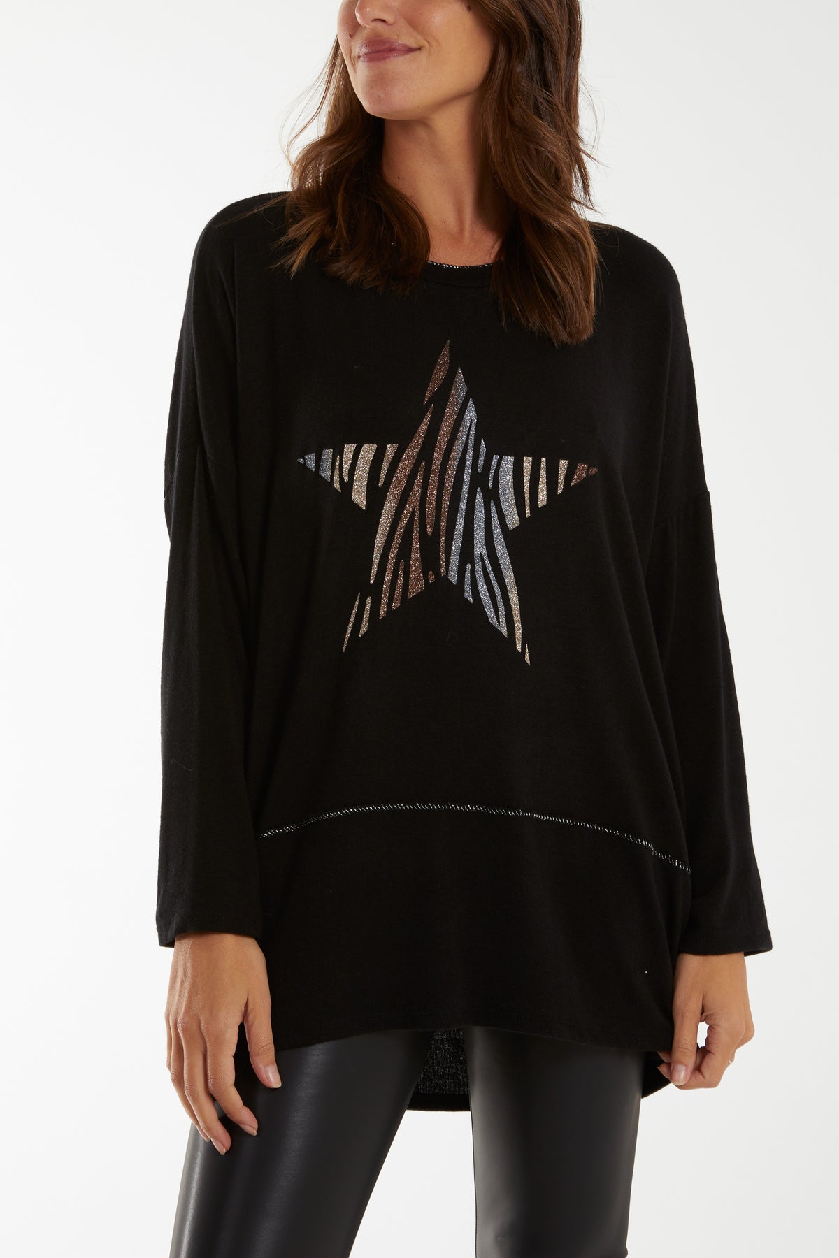 Glitter Star Fine Knit Jumper