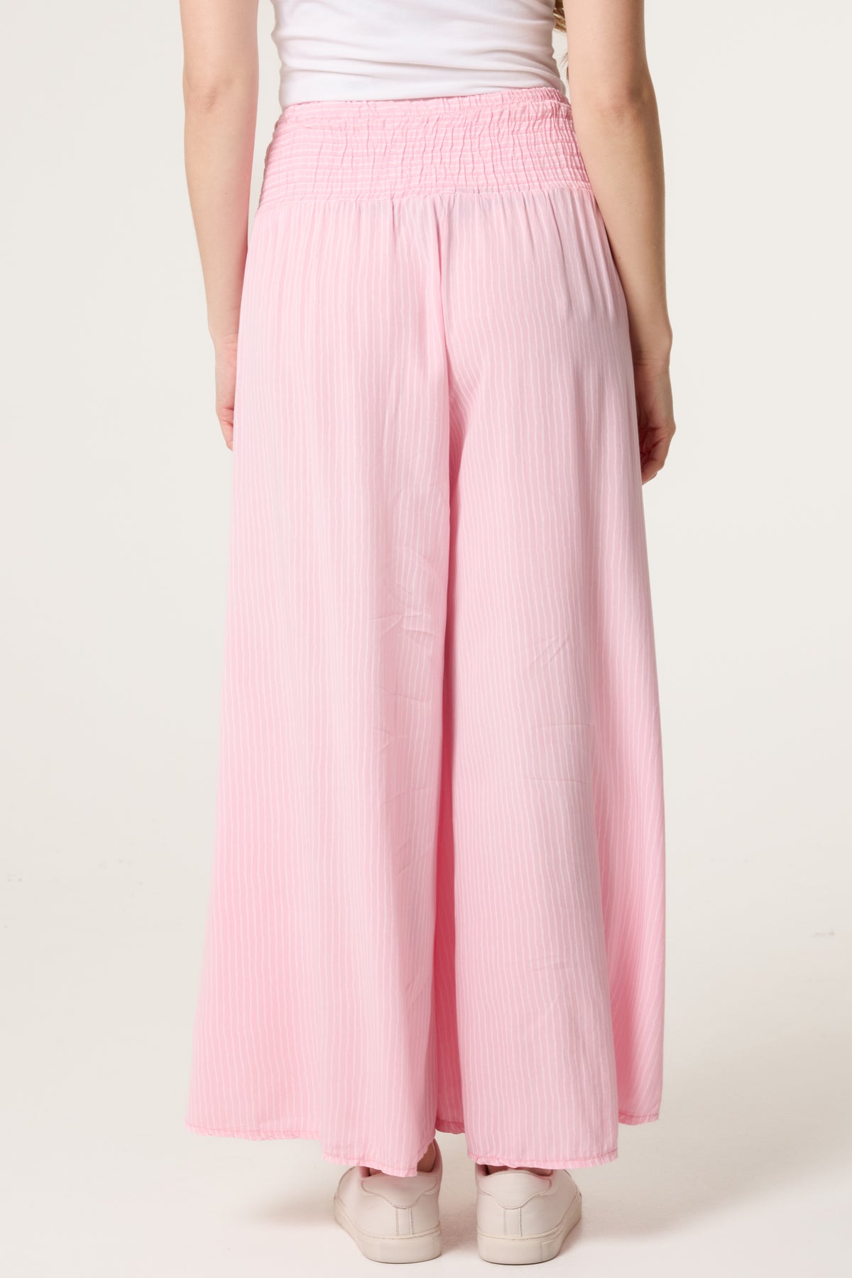 Pinstripe Wide Leg Trousers