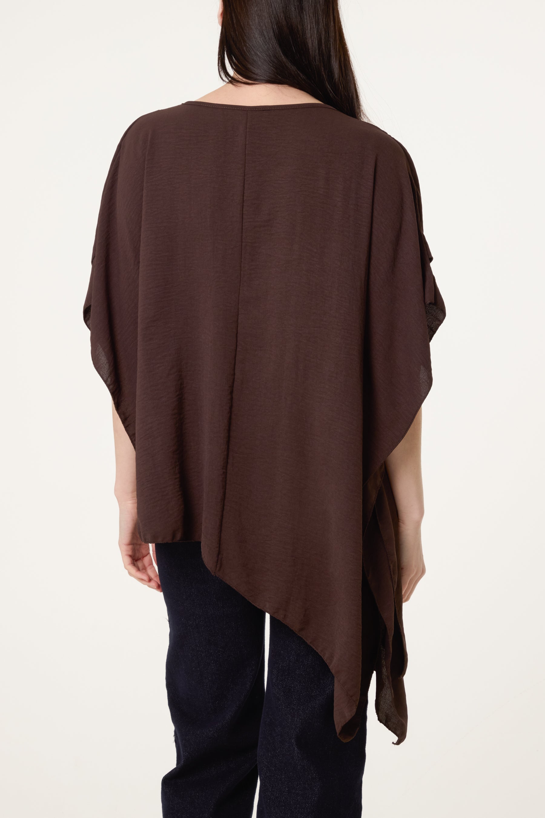 Asymmetric Double Frill Blouse