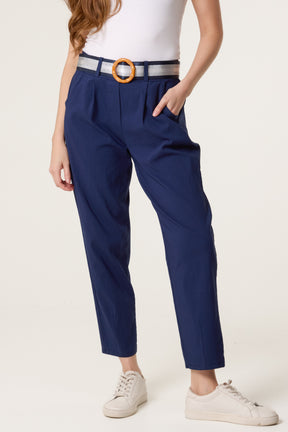 Pattern Belted Magic Trousers