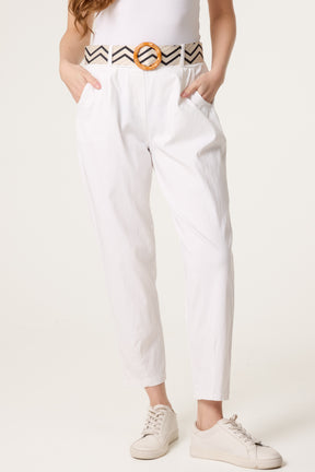 Pattern Belted Magic Trousers