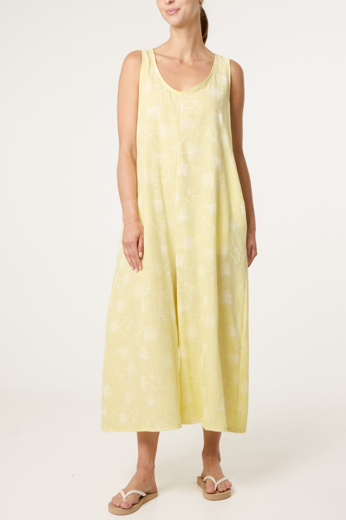 Leaf Print Jumpsuit