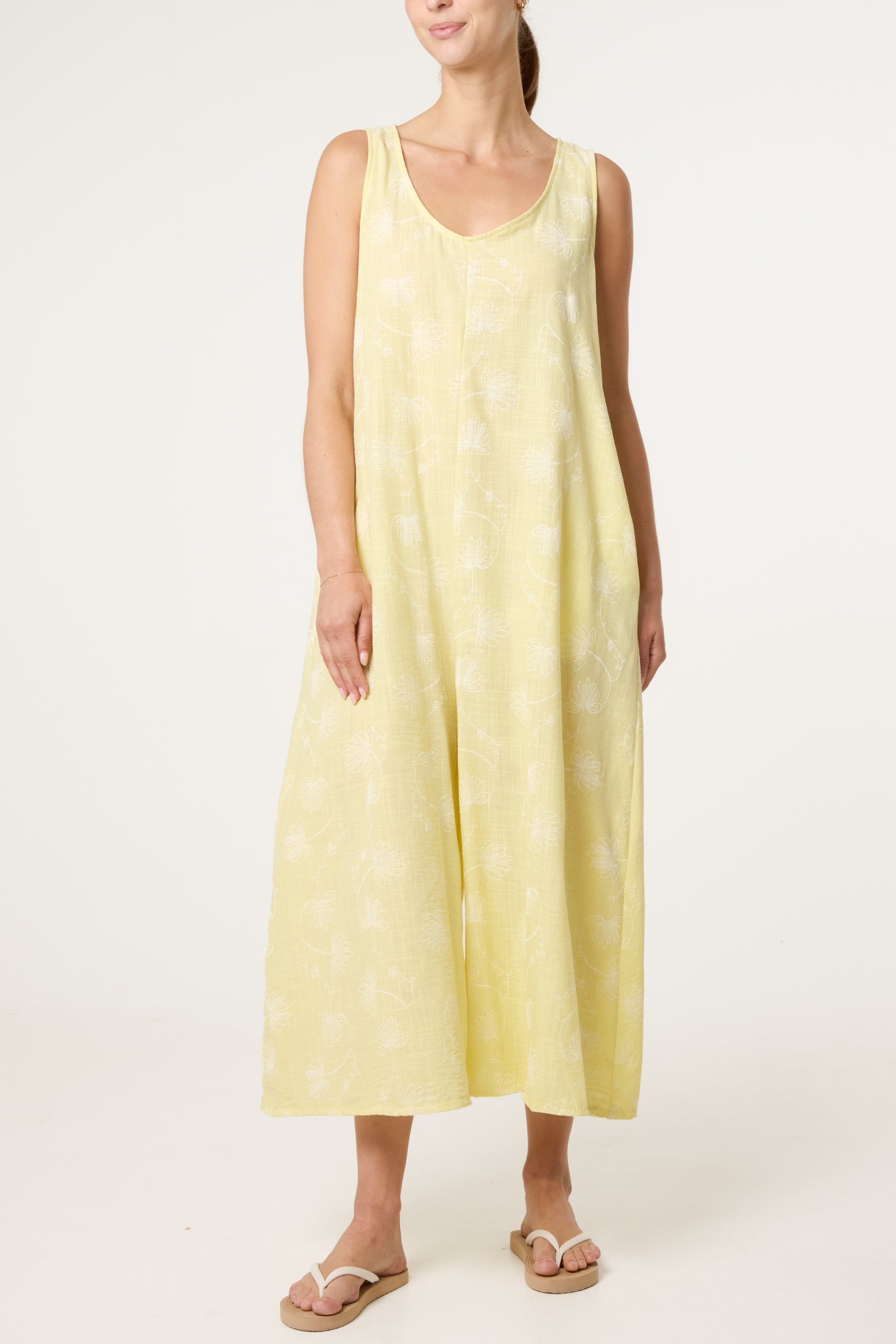 Leaf Print Jumpsuit