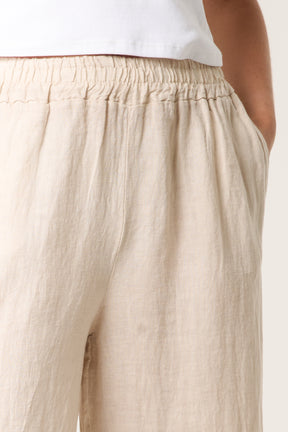 Elasticated Linen Wide Leg Trousers