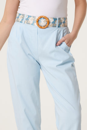 Pattern Belted Magic Trousers