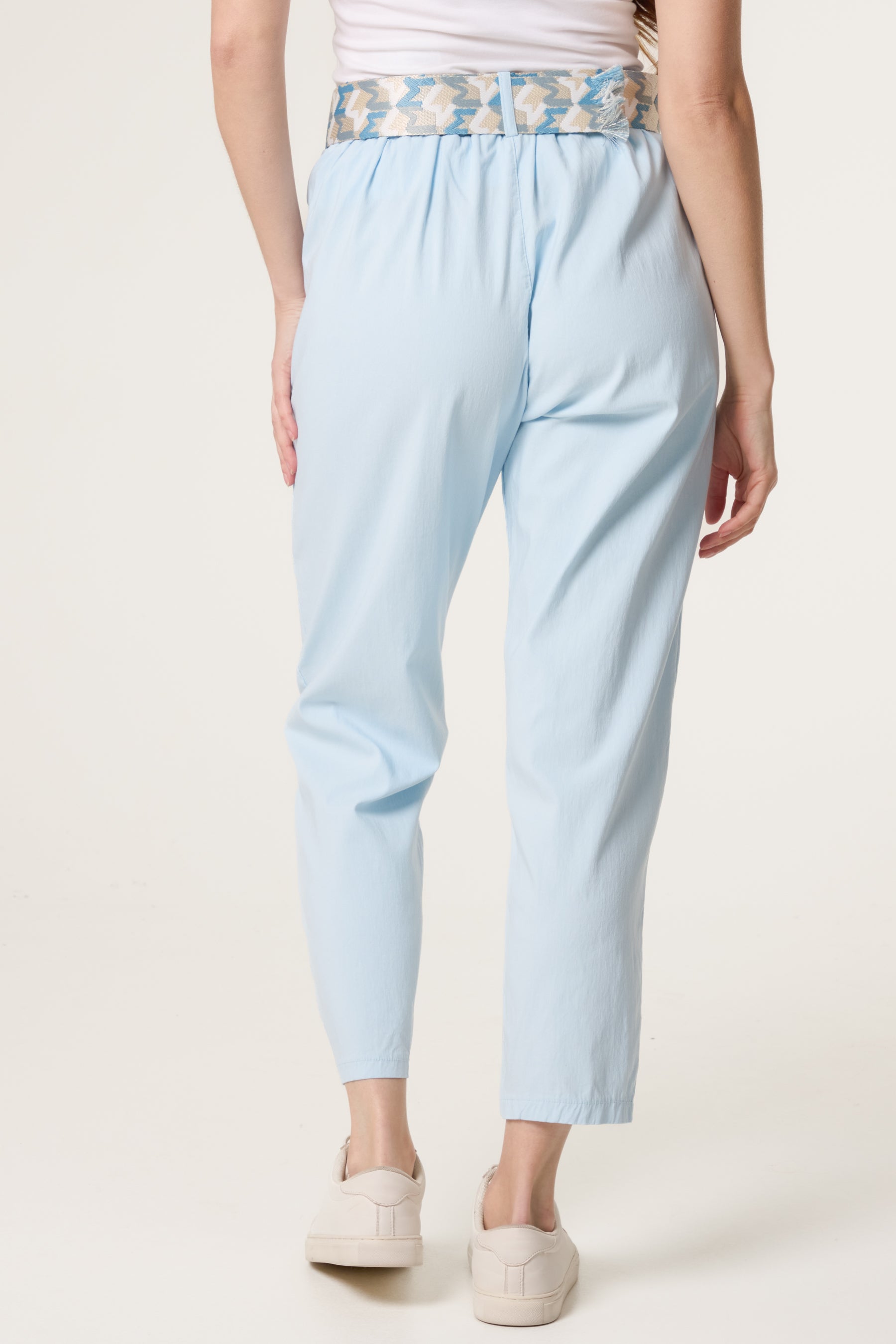 Pattern Belted Magic Trousers