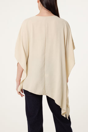 Asymmetric Double Frill Blouse