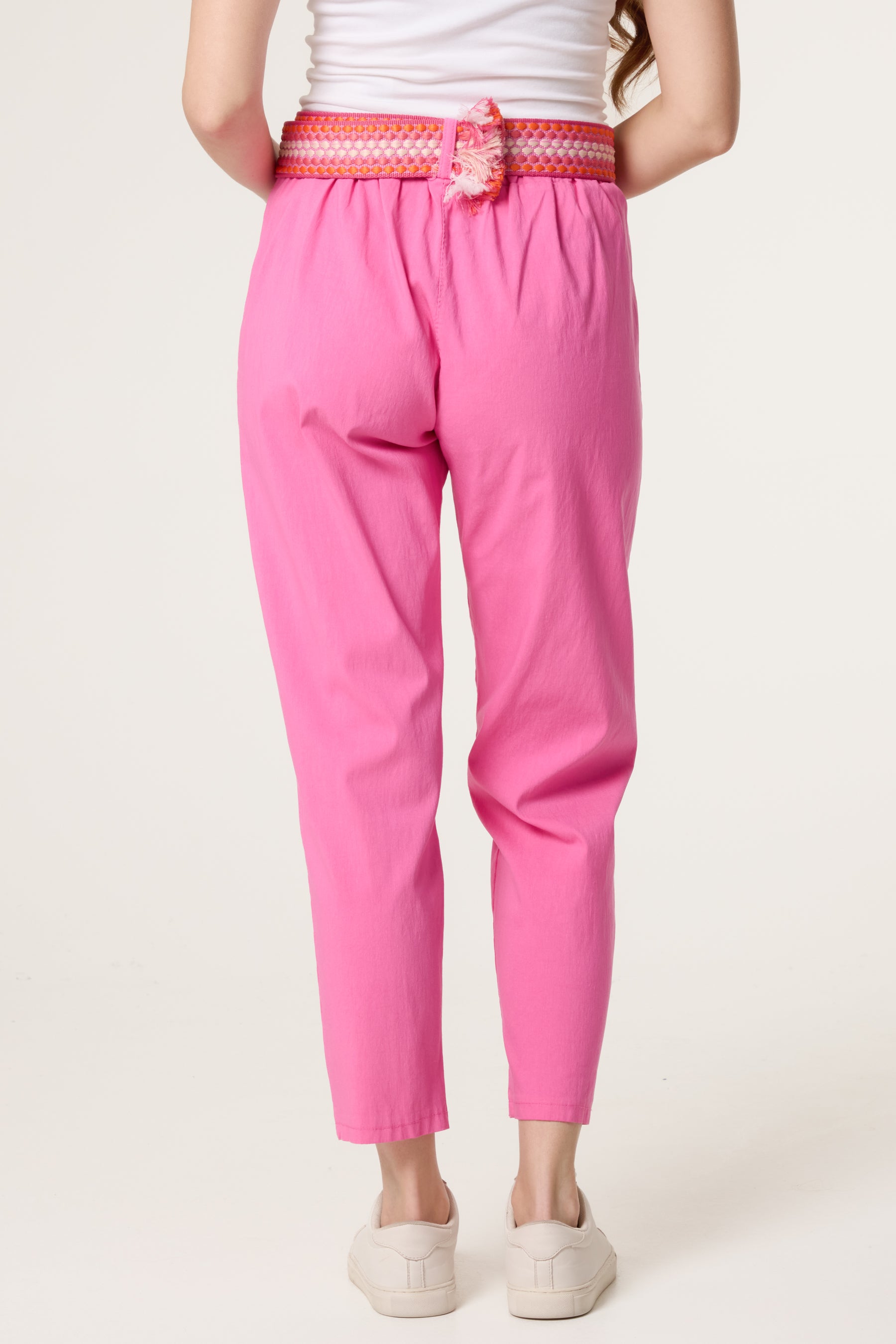 Pattern Belted Magic Trousers