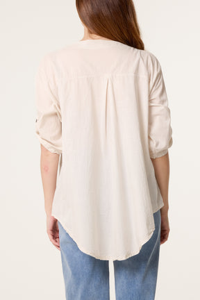 Embellished Cut-Out Floral Shirt