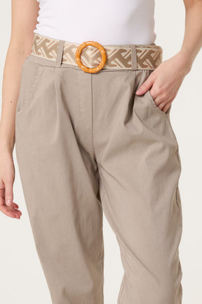 Pattern Belted Magic Trousers