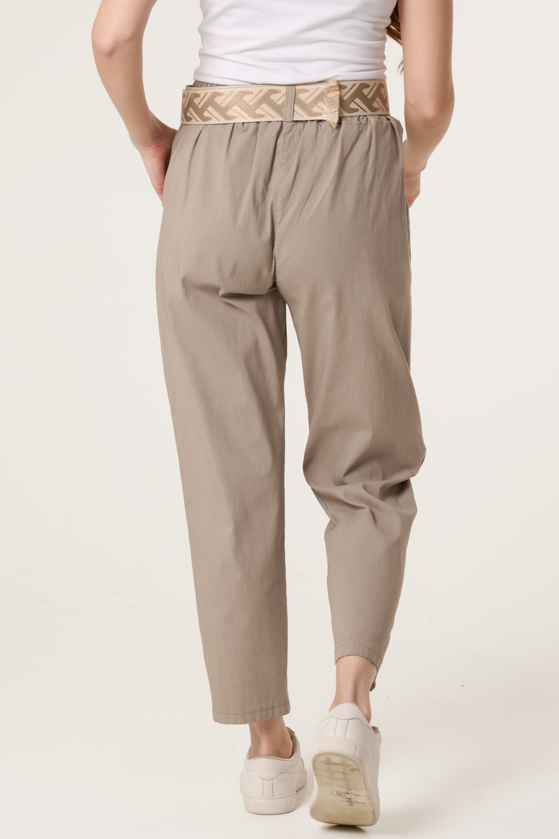 Pattern Belted Magic Trousers