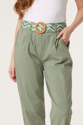 Pattern Belted Magic Trousers