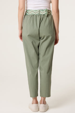 Pattern Belted Magic Trousers