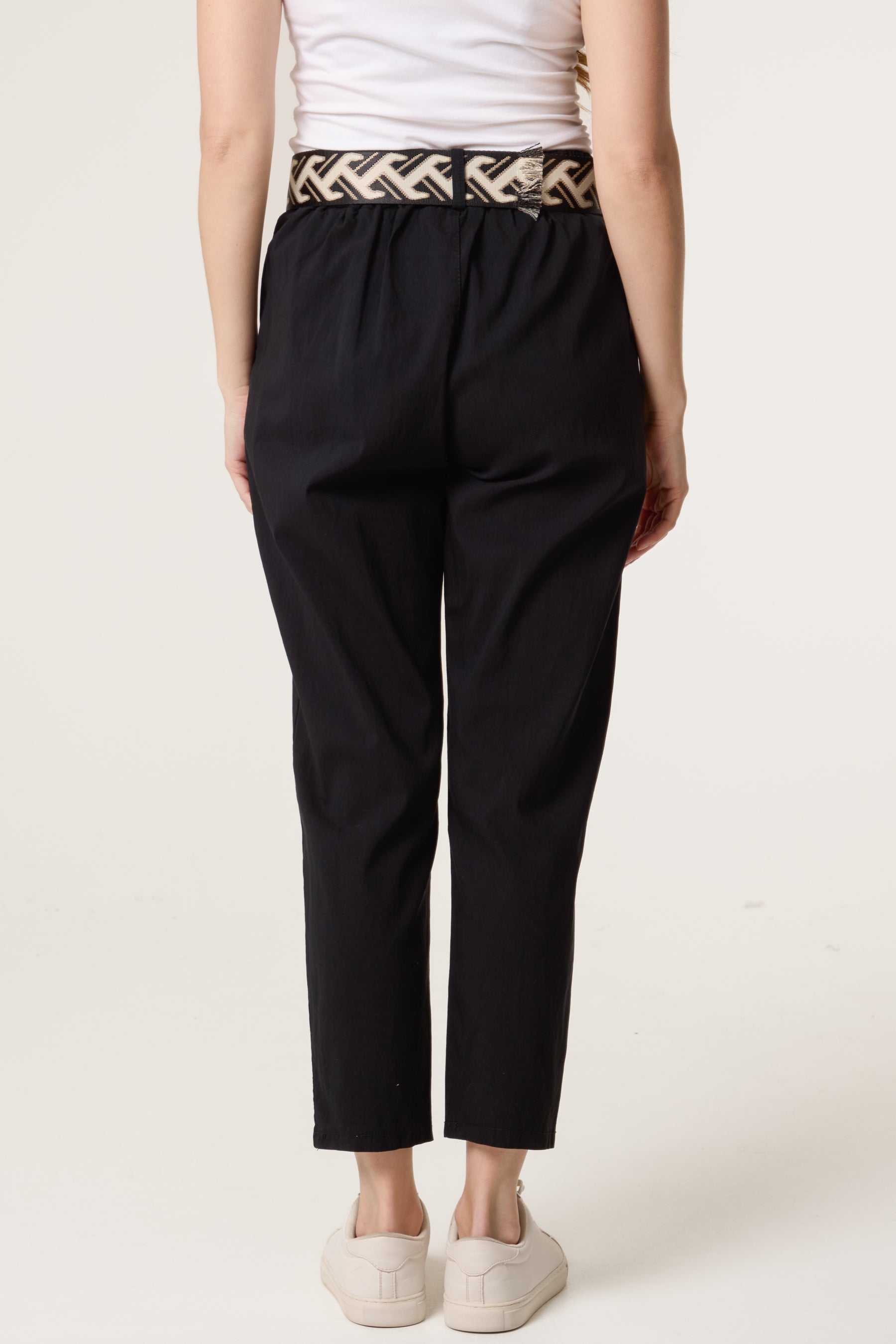 Pattern Belted Magic Trousers