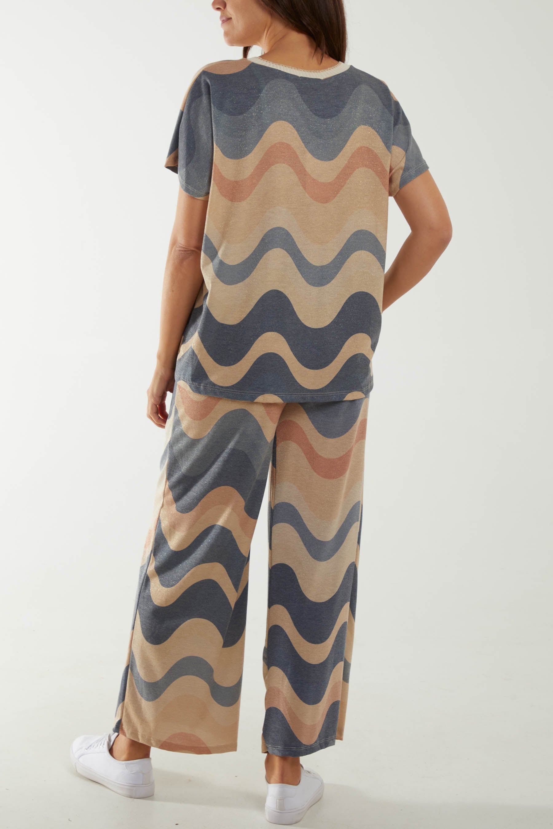 Waves Shimmer Top & Trousers Co-Ord Set