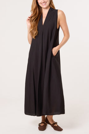 Sleeveless V-Neck Maxi Dress