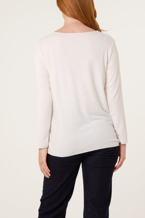 Diamante Star Long Sleeve Jumper