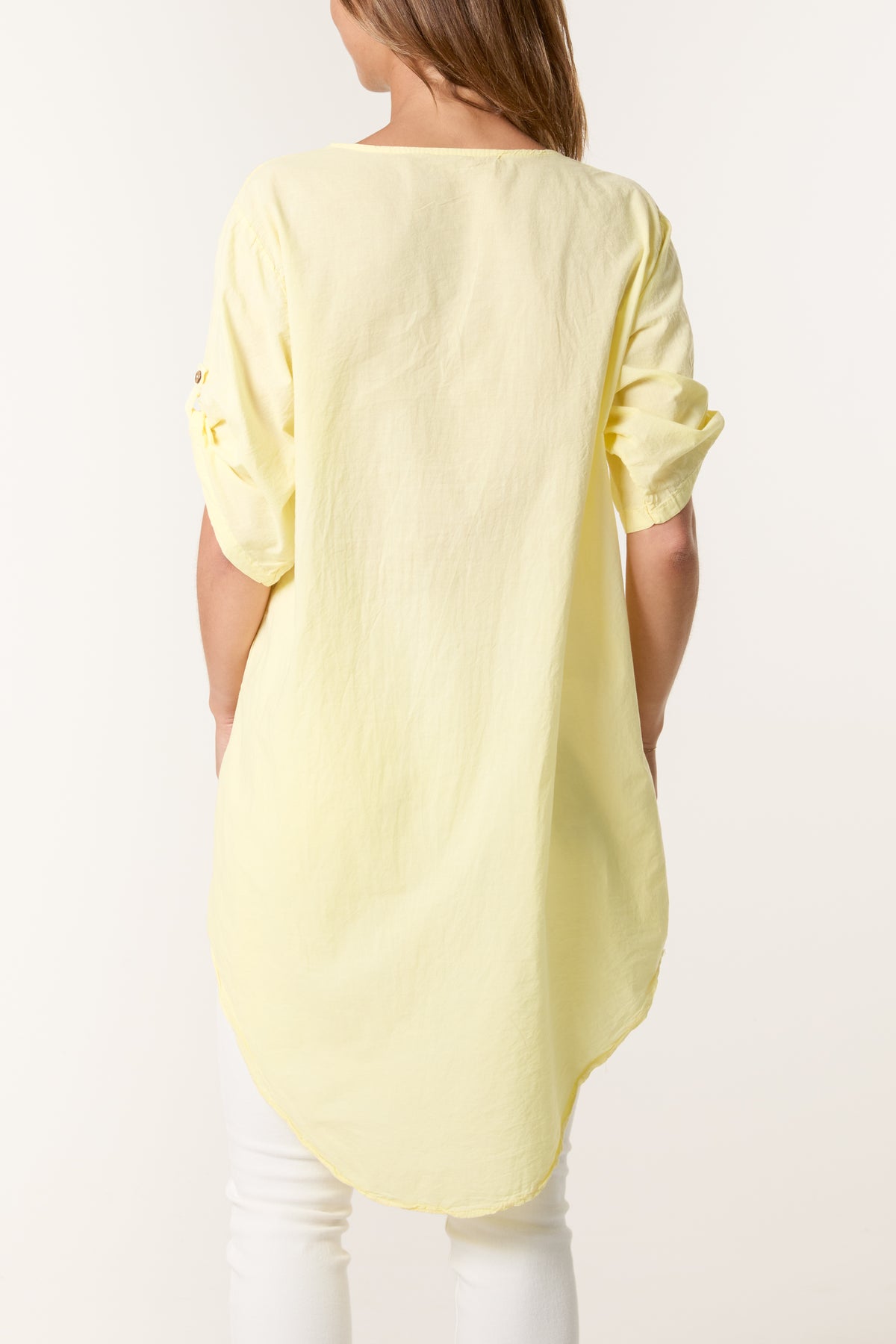 Broderie Anglaise Gold Button Blouse