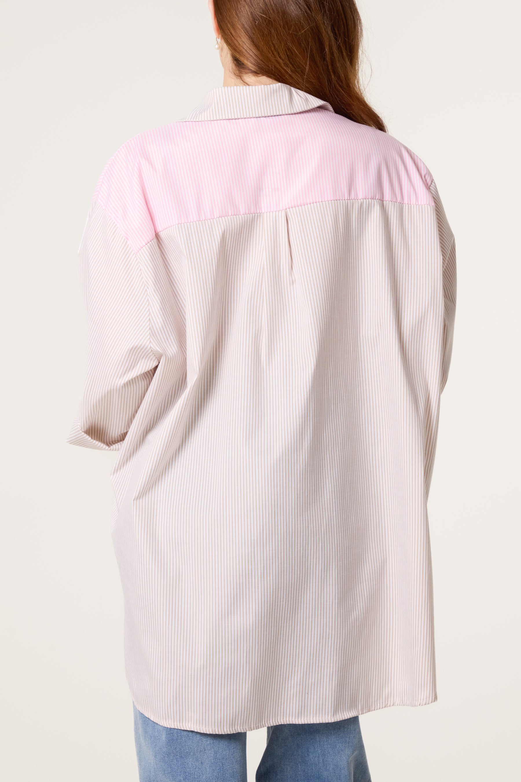 Colourful Striped Asymmetric Longline Shirt