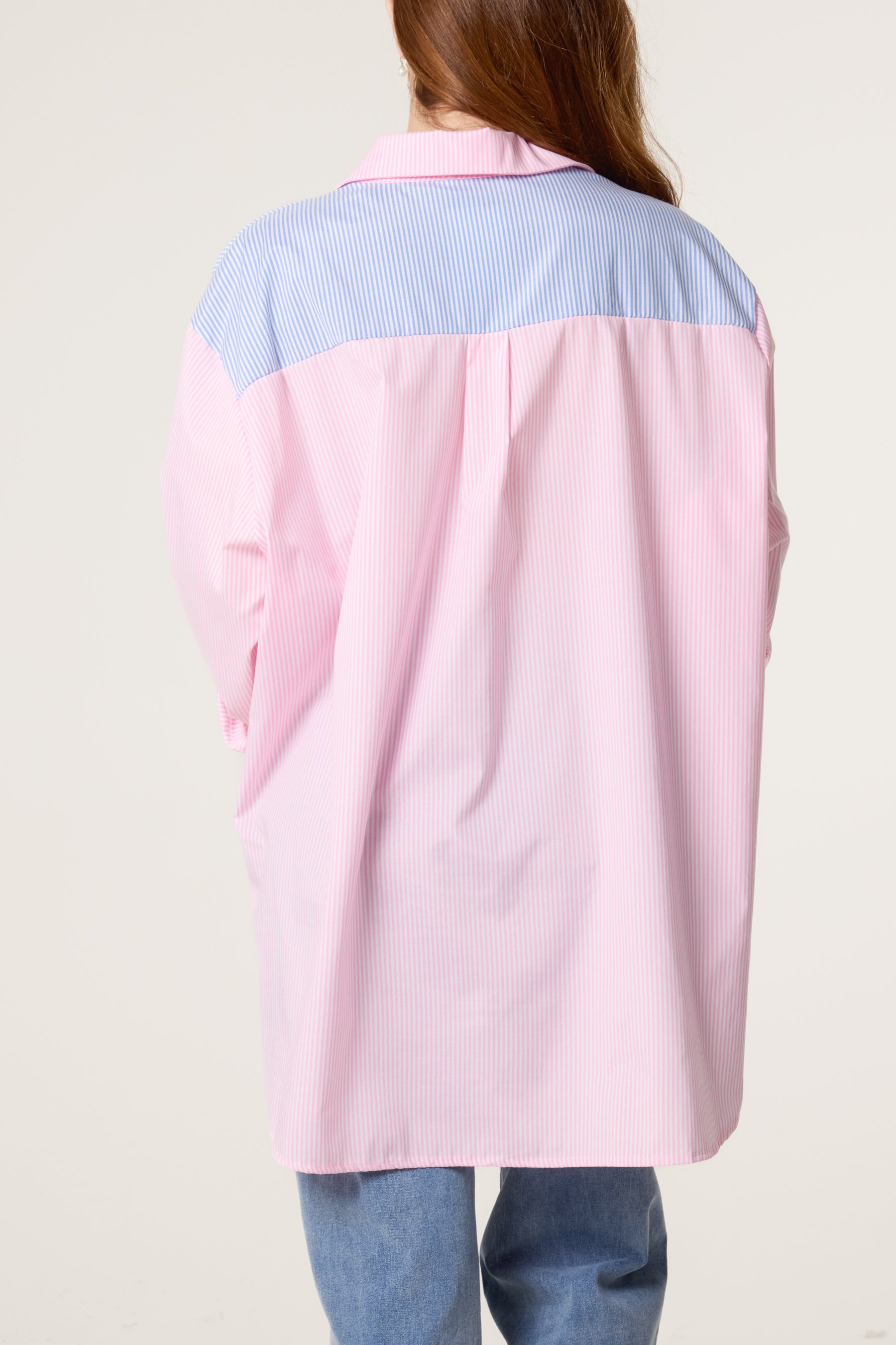 Colourful Striped Asymmetric Longline Shirt