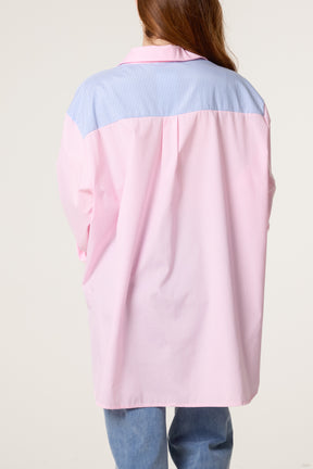 Colourful Striped Asymmetric Longline Shirt