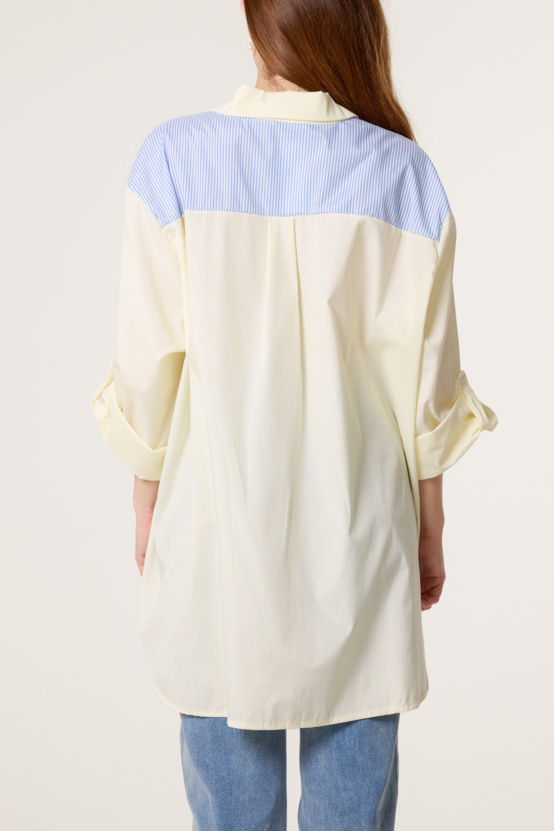 Colourful Striped Asymmetric Longline Shirt