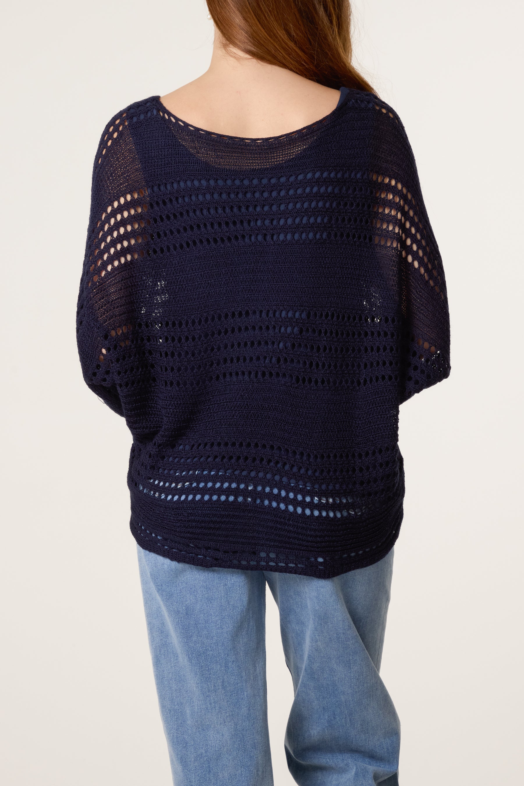 Crochet Knit Long Sleeve Top