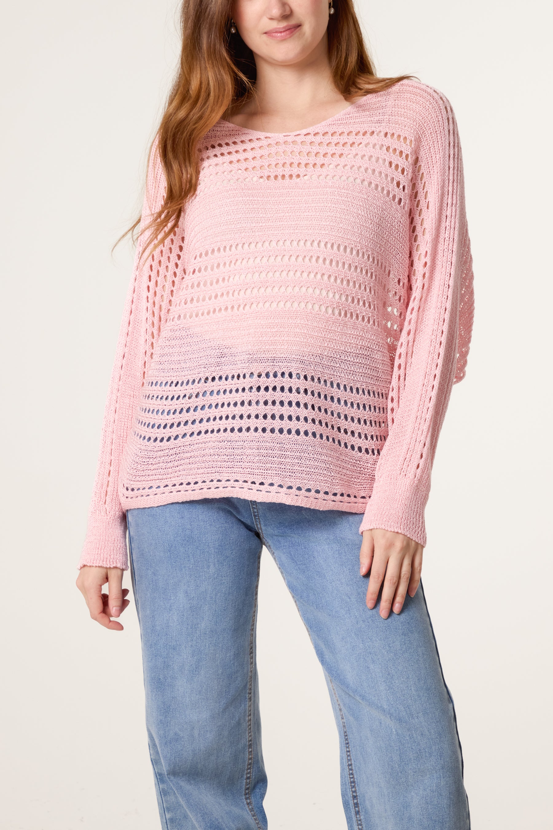 Crochet Knit Long Sleeve Top