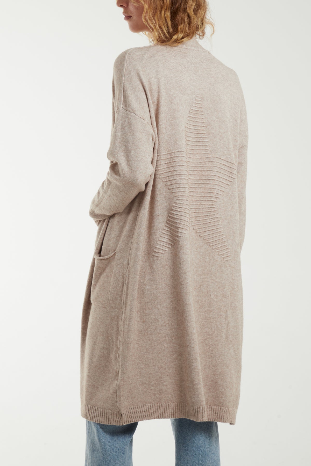 Starred Back Long Cardigan