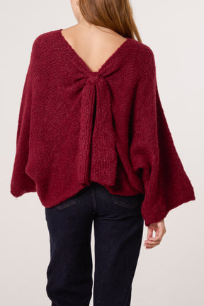 Bow Wool-Blend Jumper