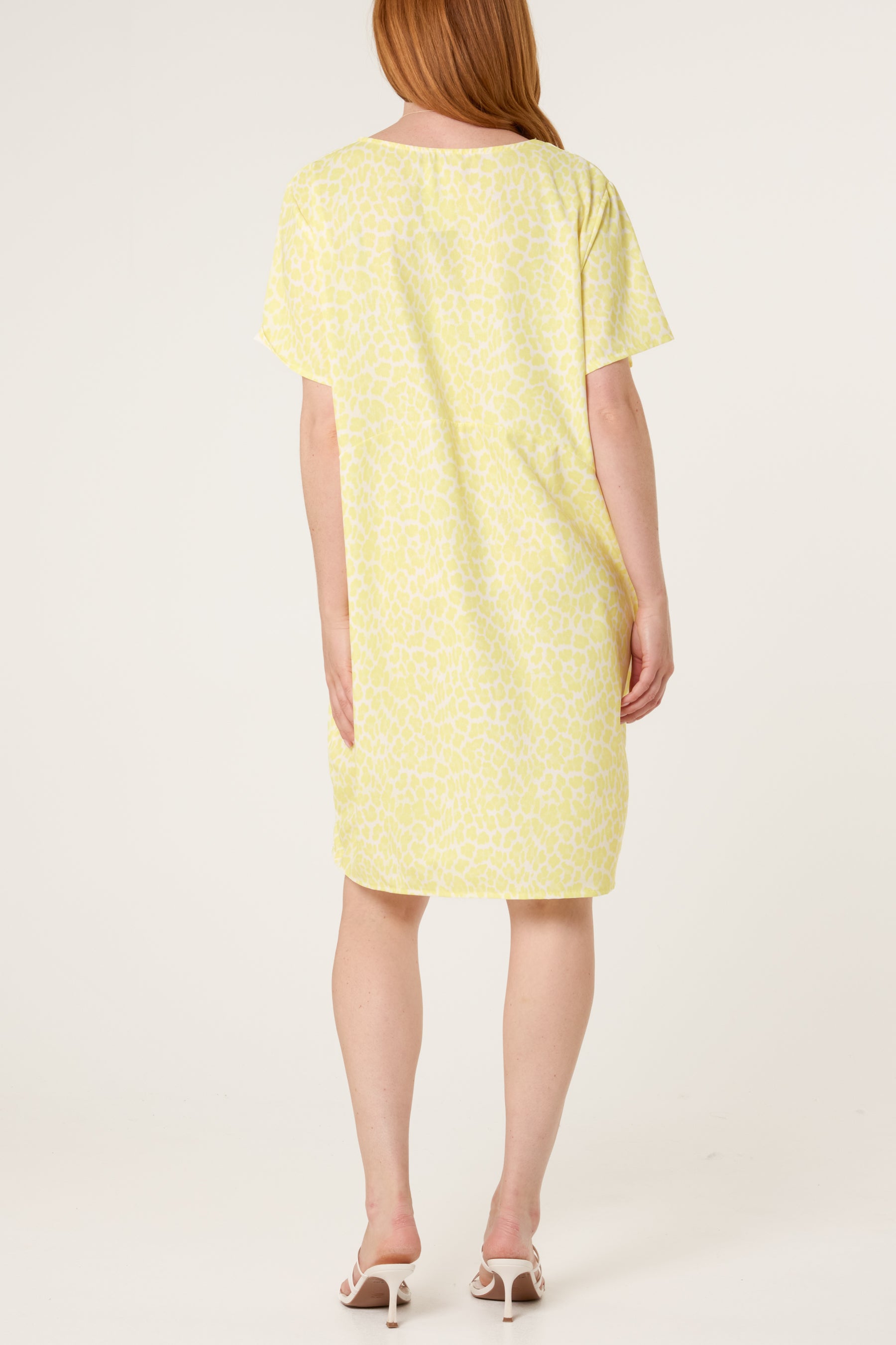 Leopard Print Necklace Jersey Fabric Dress