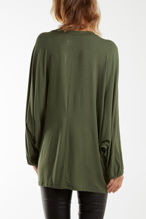 Batwing Long Sleeve Oversized Top