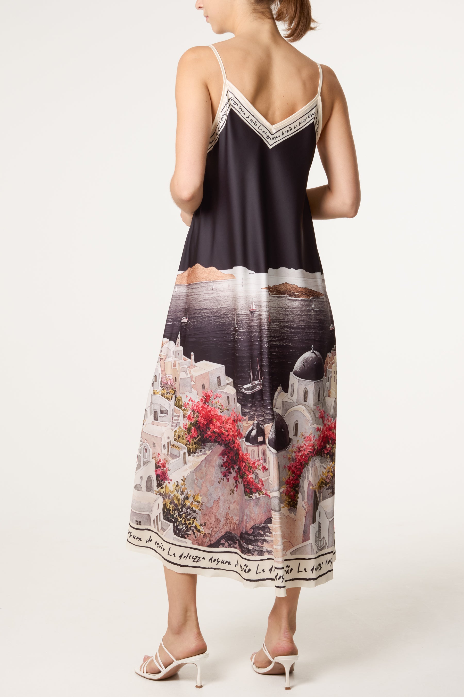 Santorini Satin Cami Midi Dress