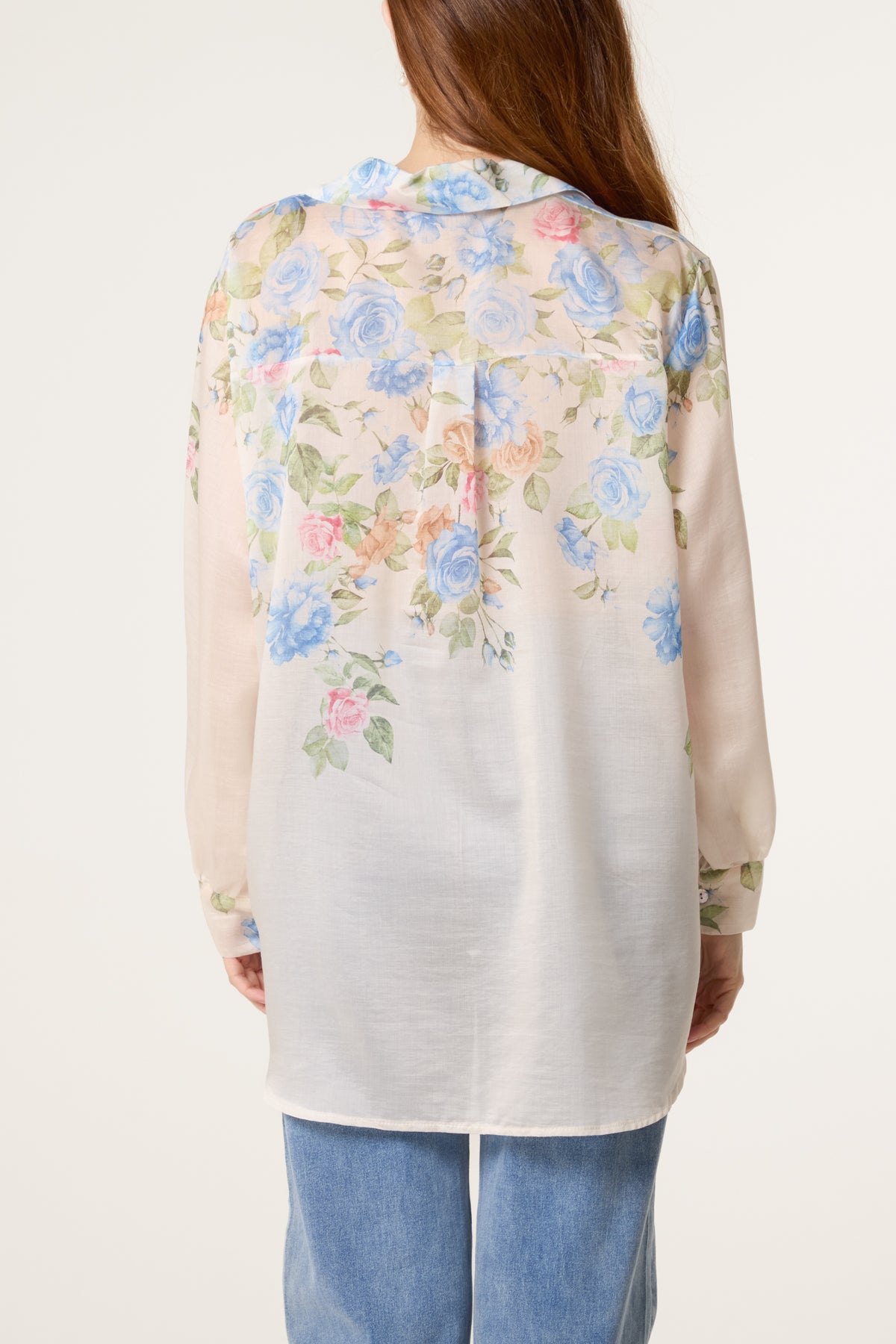 Pastel Floral Tencel Shirt