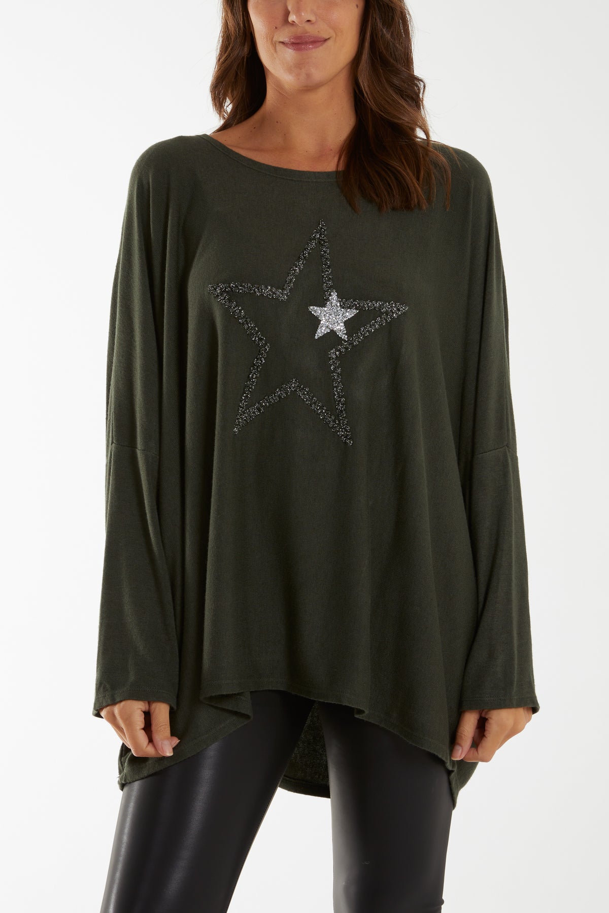 Oversized Double Star Jumper