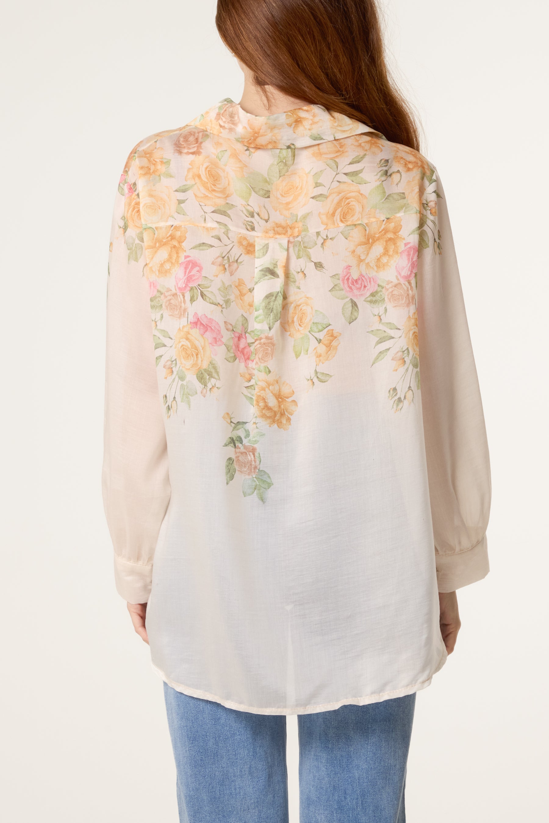 Pastel Floral Tencel Shirt