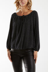 Glitter Bow Blouse