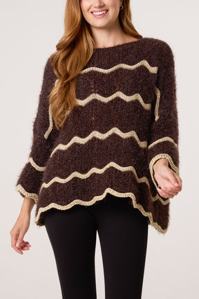 Shimmer Wave Stripe Jumper