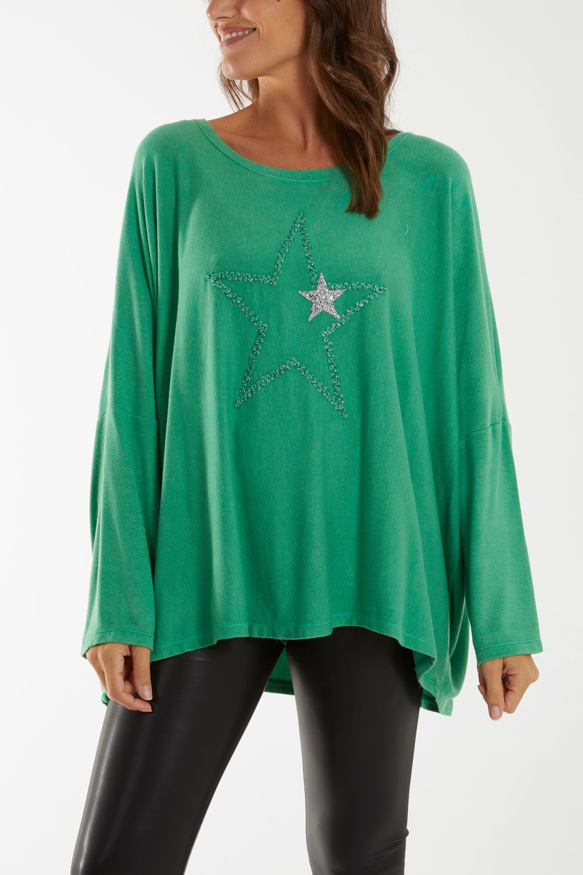 Oversized Double Star Jumper